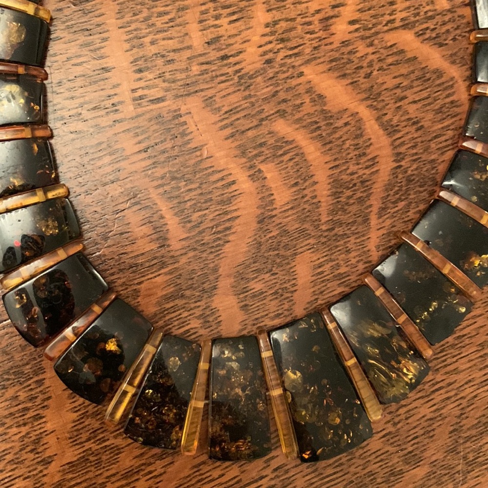 Vintage Tiger Eye Vibe Collar Necklace - Picture 2 of 3